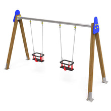 Load image into Gallery viewer, Classic Baby double swing for public use

