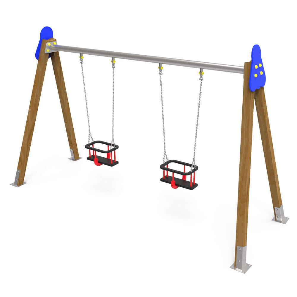 Classic Baby double swing for public use