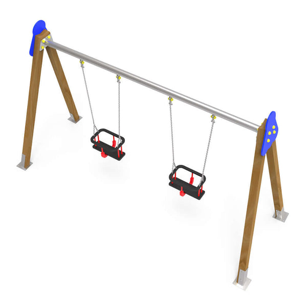 Classic Baby double swing for public use