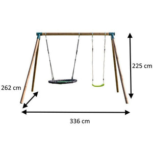 Gronxador doble de fusta rodona DOBLE PLUS XL