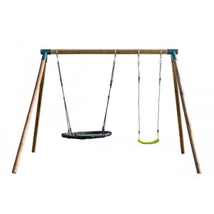 Gronxador doble de fusta rodona DOBLE PLUS XL