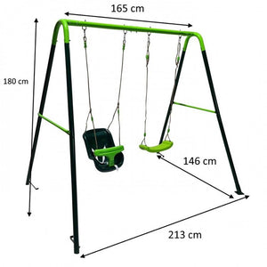 OLEA Double Metal Swing + Baby Seat