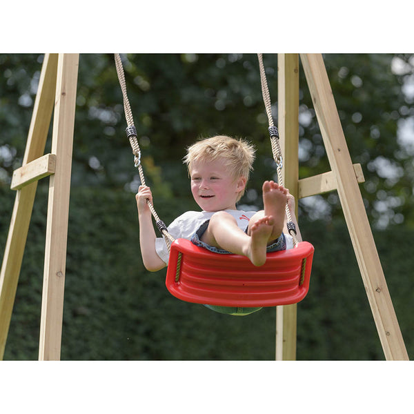 Columpio de madera individual para jardín - Ollie