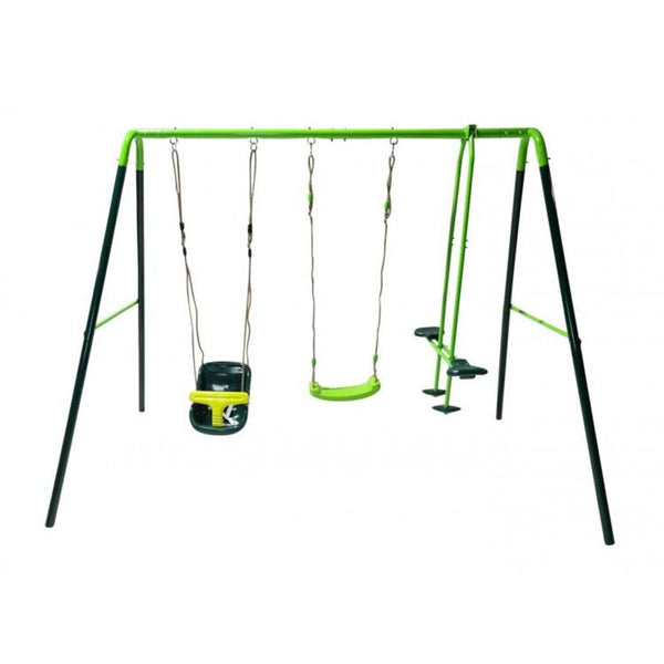 Columpio triple metálico GINGO + asiento bebé