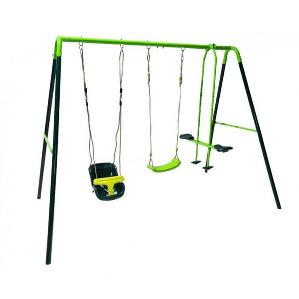 Columpio triple metálico GINGO + asiento bebé