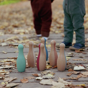 Juego de bolos de corcho natural Korko