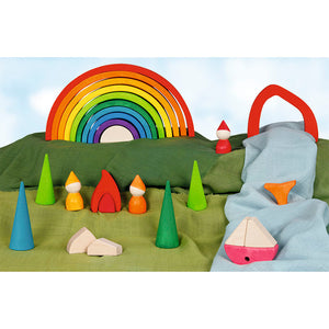 Juego de Construcció Arco Iris 11 Piezas de Madera Goki