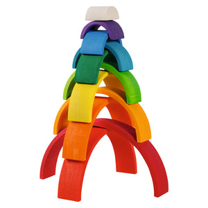 Juego de Construcció Arco Iris 11 Piezas de Madera Goki