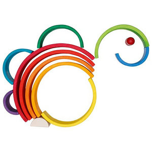Juego de Construcció Arco Iris 11 Piezas de Madera Goki