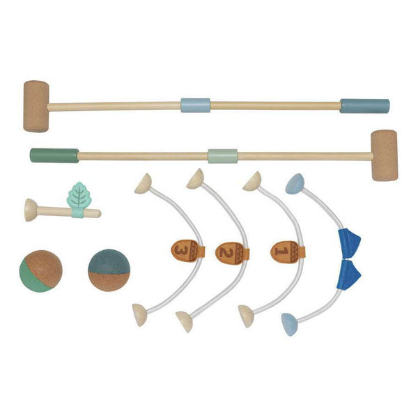 Juego de croquet de corcho natural Korko