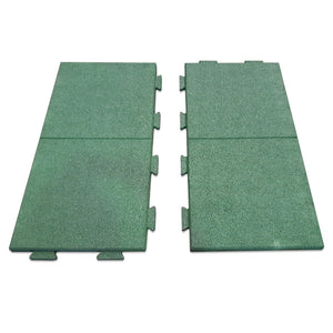 Pack of 2 assembleable rubber tiles