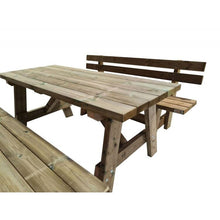 Load image into Gallery viewer, Zurich wooden table with VIC backrest benches for public use

