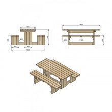 Load image into Gallery viewer, MASGAMES CANET Picnic Table Without Backrest for Public Use

