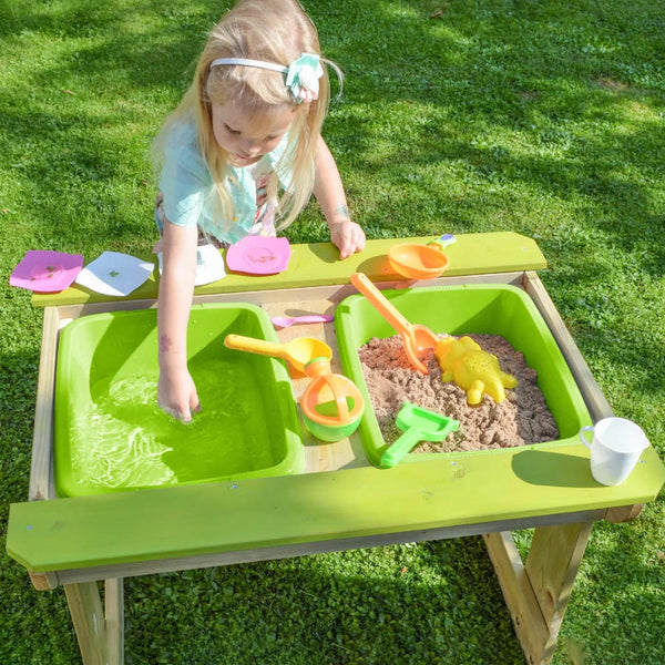 Mesa de Picnic Infantil Deluxe Wendi con Bancos, Arena y Agua