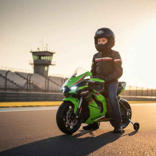 Moto Eléctrica Infantil Kawasaki Ninja ZX-R10 12V Verde
