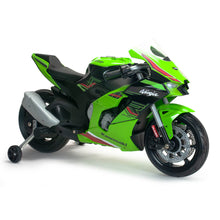 Carregar imatge al visor de la galeria, Moto Elèctrica Infantil Kawasaki Ninja ZX-R10 12V Verda

