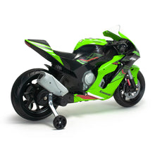 Carregar imatge al visor de la galeria, Moto Elèctrica Infantil Kawasaki Ninja ZX-R10 12V Verda
