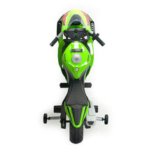 Carregar imatge al visor de la galeria, Moto Elèctrica Infantil Kawasaki Ninja ZX-R10 12V Verda
