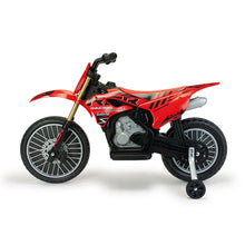 Carregar imatge al visor de la galeria, Moto Elèctrica Infantil RUNRUNTOYS Cross 12V Vermella Injusa
