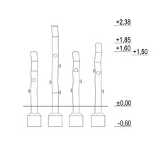 Cargar imagen en el visor de la galería, Palos De Escalada De Robinia Uso Público
