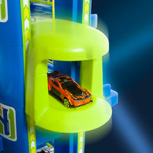 Load image into Gallery viewer, 6-storey toy car park blue + 5 cars
