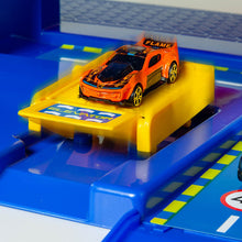 Load image into Gallery viewer, 6-storey toy car park blue + 5 cars
