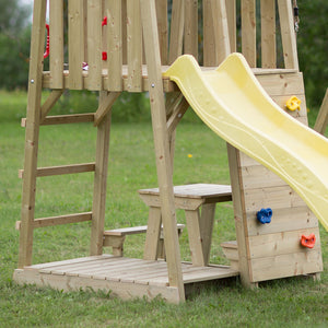 Parque Infantil Torre Junior 7 con mesa picnic y rocódromo