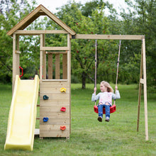 Cargar imagen en el visor de la galería, Parque Infantil Torre Junior 7 con mesa picnic y rocódromo
