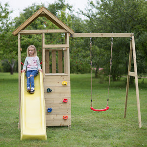 Parque Infantil Torre Junior 7 con mesa picnic y rocódromo