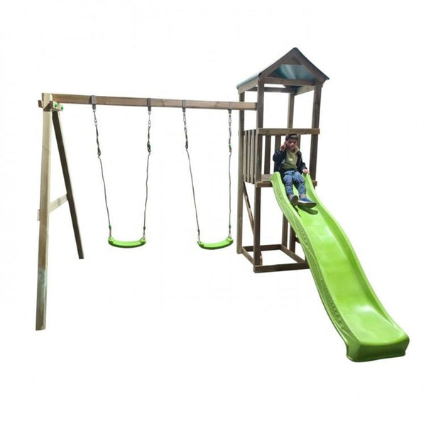 Parc infantil CARLIT L sostre de lona Bàsica amb gronxador doble