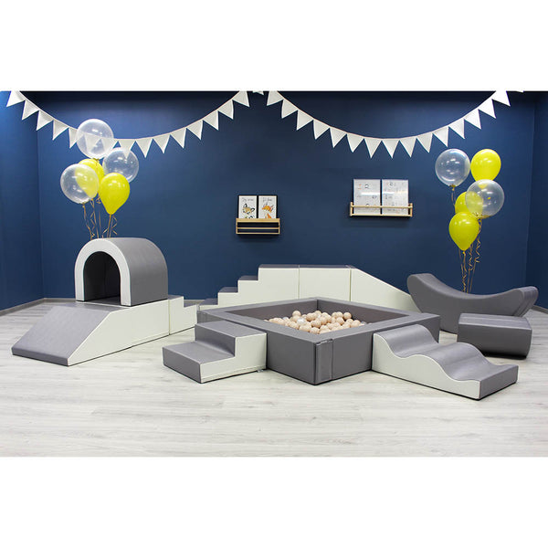Parque infantil de blocos de espuma com piscina de bolas - Iglu Party Multicolor