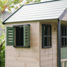 Carregar imatge al visor de la galeria, Parc Infantil de Fusta Adventure Cottage amb Tobogan, Gronxador i Gimnàs
