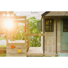 Carregar imatge al visor de la galeria, Parc Infantil de Fusta Adventure Cottage amb Tobogan, Gronxador i Gimnàs
