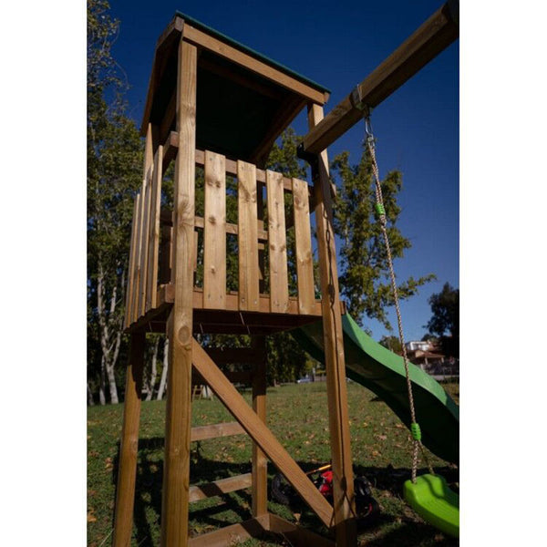 Parc infantil CARLIT L sostre de lona Paret d'escalada i gronxador doble