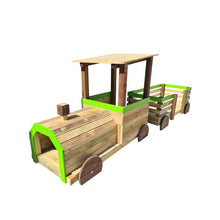 Carregar imatge al visor de la galeria, Parc Infantil TREN PINXO: Locomotora + 2 vagons Ús Públic

