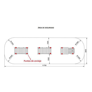 Parc Infantil TREN PINXO: Locomotora + 2 vagons Ús Públic