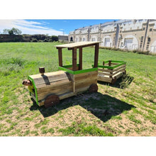 Carregar imatge al visor de la galeria, Parc Infantil TREN PINXO: Locomotora + 2 vagons Ús Públic
