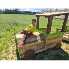 Carregar imatge al visor de la galeria, Parc Infantil TREN PINXO: Locomotora + 2 vagons Ús Públic
