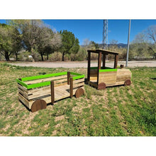Carregar imatge al visor de la galeria, Parc Infantil TREN PINXO: Locomotora + 2 vagons Ús Públic
