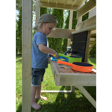 Load image into Gallery viewer, Wooden Playhouse - My Lodge with swing, gym and kitchen
