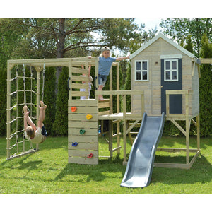 Garden Playground - My Lodge with double swing, slide, gym and kitchen
