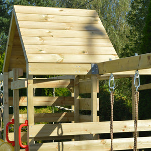 Parque infantil para jardín Climb Tower 42 con colulmpio doble y cocina