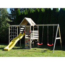 Cargar imagen en el visor de la galería, Parque infantil para jardín Climb Tower 42 con colulmpio doble y cocina
