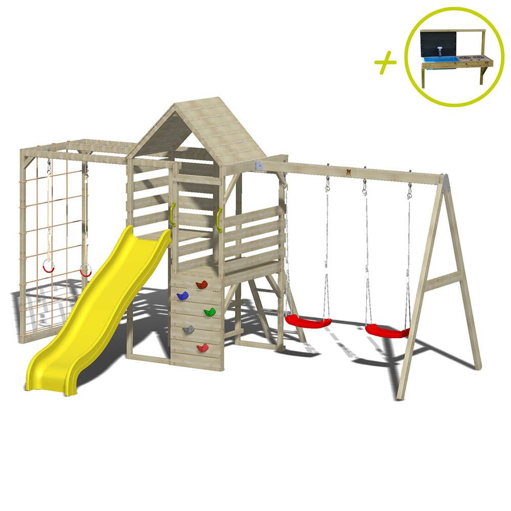 Parque infantil para jardín Climb Tower 42 con colulmpio doble y cocina
