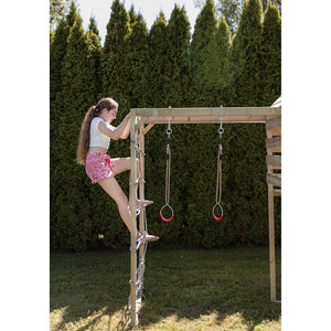 Parque infantil para jardín Climb Tower 42 con colulmpio doble y cocina