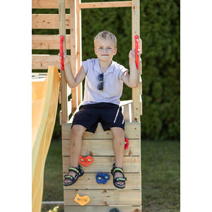 Parque infantil para jardín Climb Tower 42 con colulmpio doble y cocina