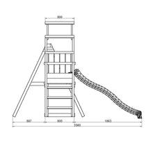 Carregar imatge al visor de la galeria, Parque Infantil de Madera Max-Play 3.1 con Tobogán
