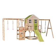 Carregar imatge al visor de la galeria, Parc infantil per a jardí My Lodge amb gronxador, tobogan i gimnàs
