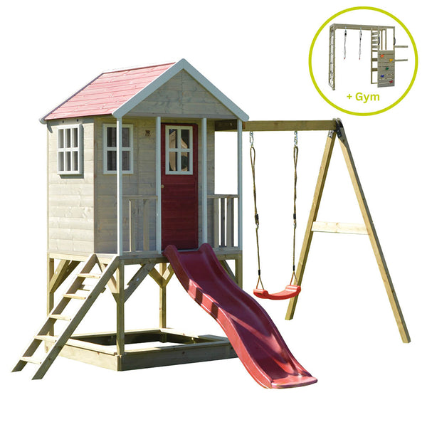 Parc Infantil per a Jardí Nordic Adventure House amb Gronxador, Tobogan i Gimnàs