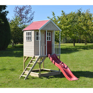 Parc Infantil per a Jardí Nordic Adventure House amb Tobogan, Gimnàs i Cuina